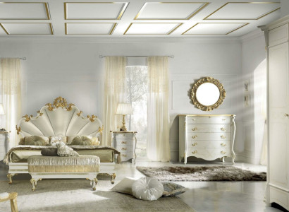 Classic s Bed Baroque Rococo Hotel Beds Upholstered bed Double bed Italy Furniture